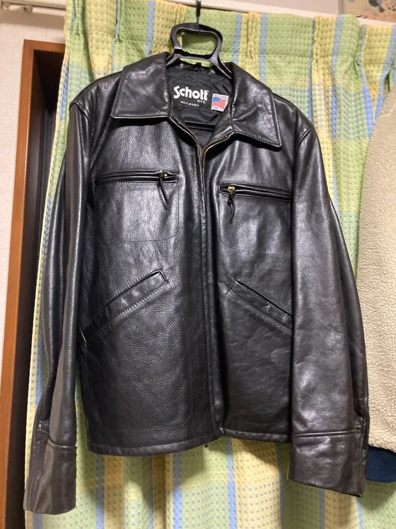 schott トラッカーズジャケット634 ブラック 32 襟付きSサイズ相当