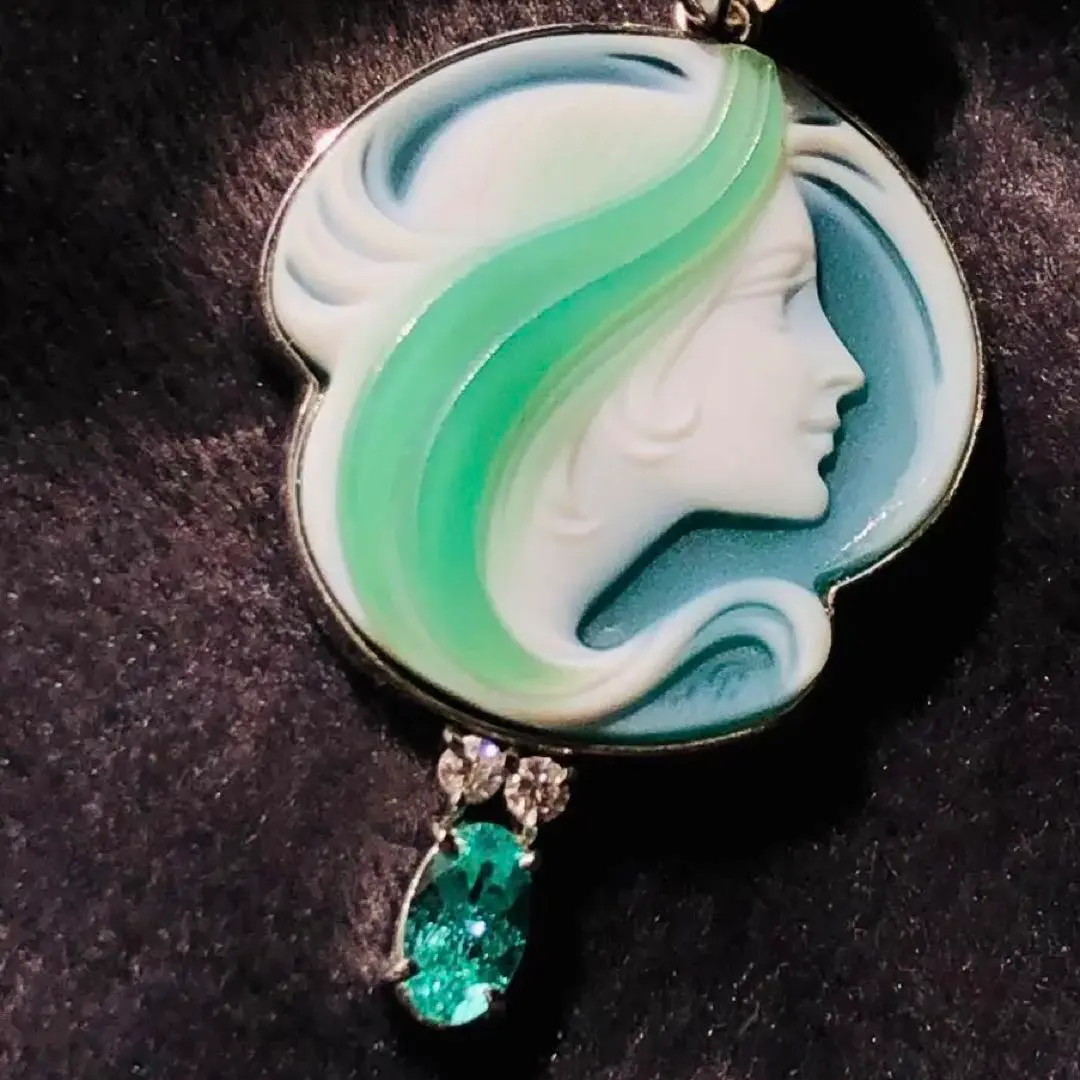 エルヴィン ポーリー カメオブローチ シリアルNo.76 ペンダントヘッド