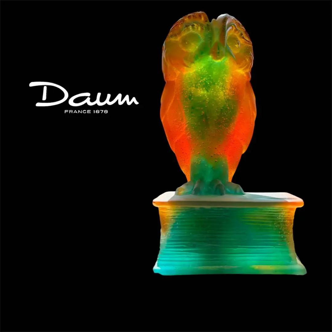 梟ふくろうドームフランスdaum バカラ置物アンティークビンテージ