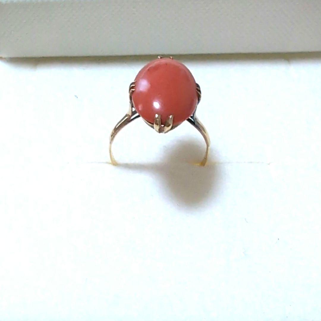 マ*カ様 サンゴのヴィンテージリング　K18（刻印あり）