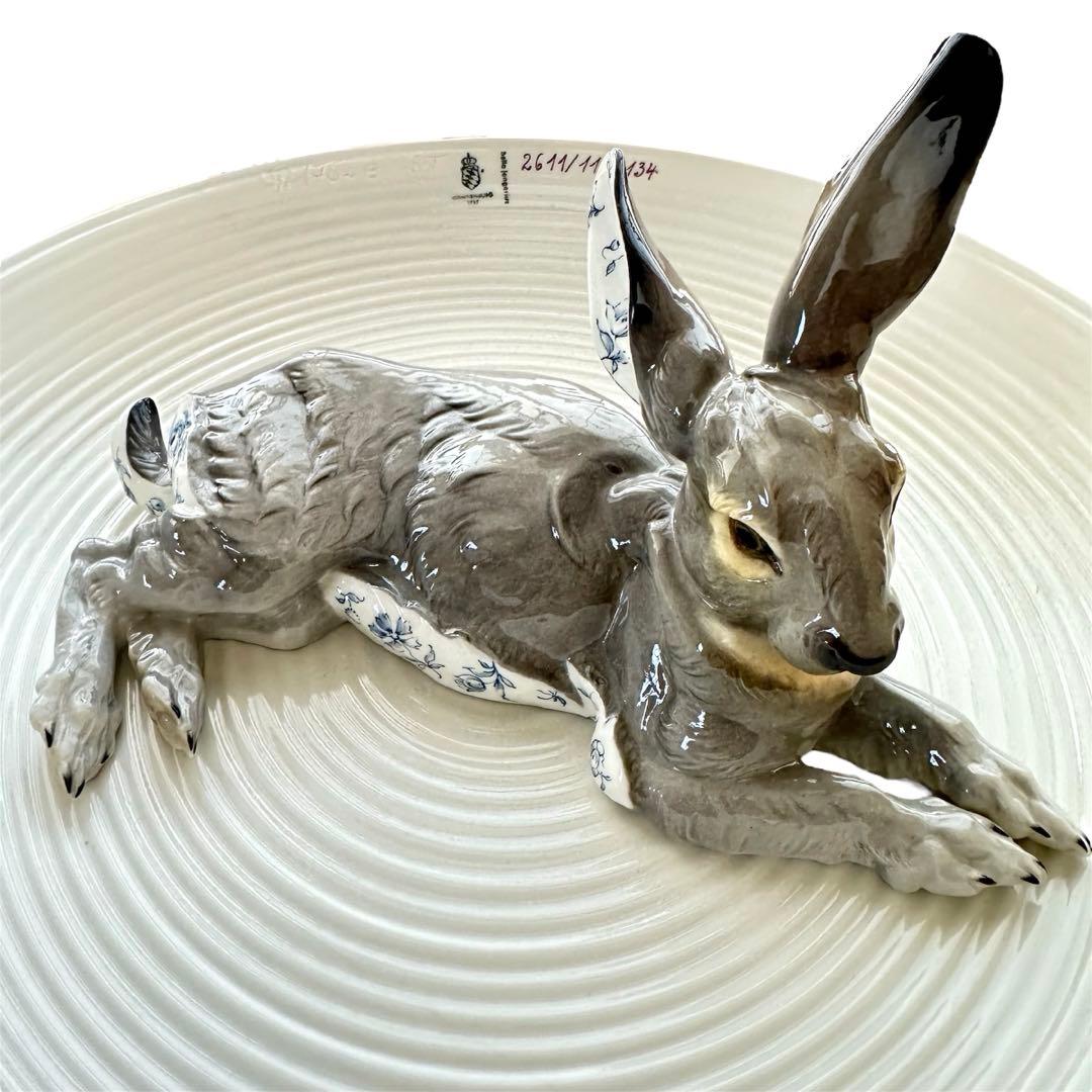 【希少品】最高級 ニンフェンブルク ◆ドイツ製 野うさぎプレート 風水 卯