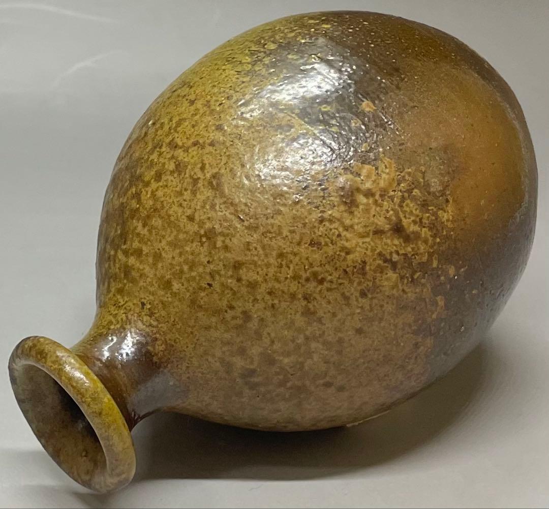 人間国宝　藤原啓　備前徳利　四方桟共箱　栞 　e18