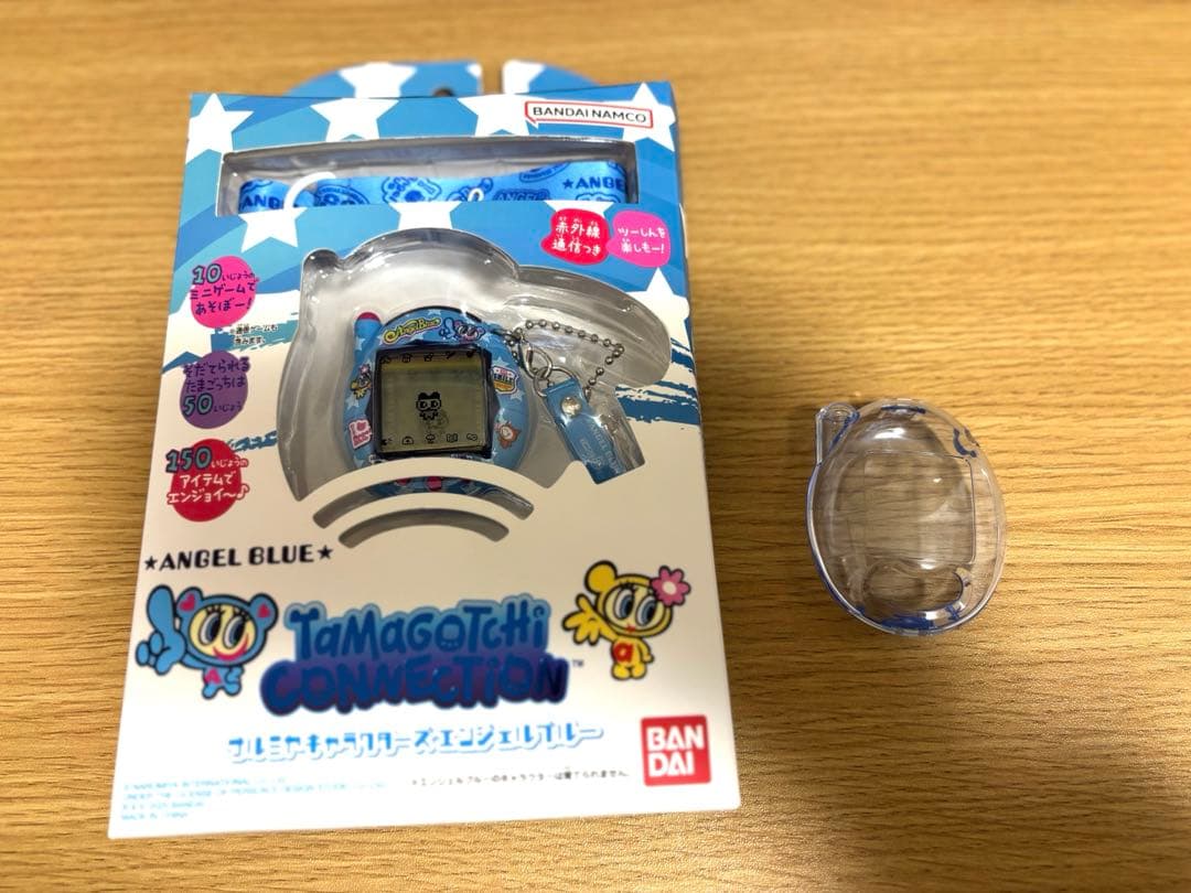 未使用品】たまごっち コネクション エンジェルブルー ケース、電池