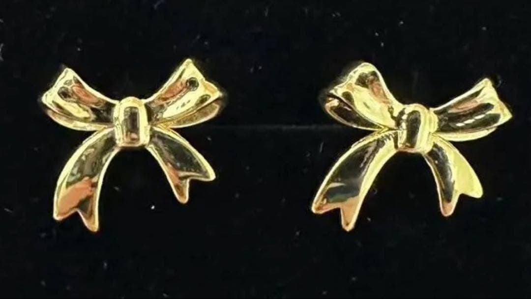 ピアス リボンピアス 18金 AU750 新品未使用 高島屋 18金ピンクゴールド リボンピアス | TBSショッピング