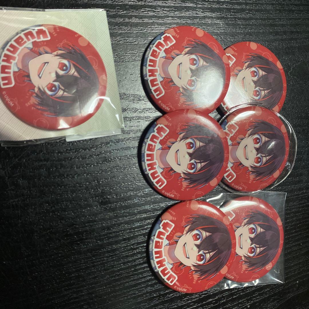 カラフルピーチ　缶バッチ　ゆあんうりたっつん