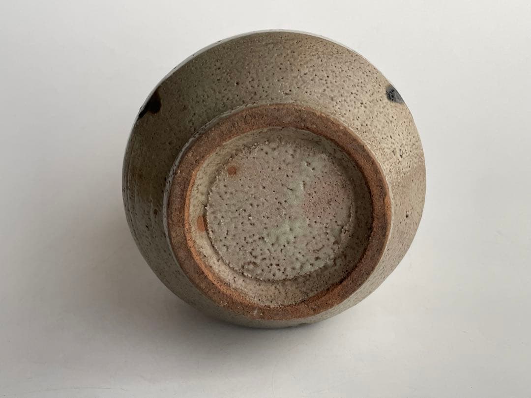 陶芸家 濱田庄司 浜田庄司 ？ 鉄絵 トウキビ文 花入 花瓶 箱なし 益子