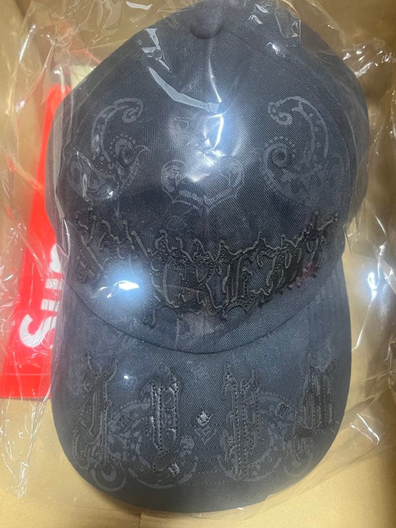 Supreme Leather Applique 6-Panel黒ブラック Supreme / Leather