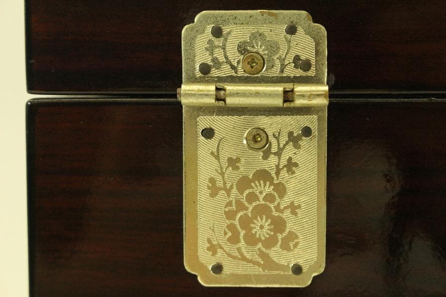 朝鮮 韓国 螺鈿 宝石箱 細密蝶模様(A850)