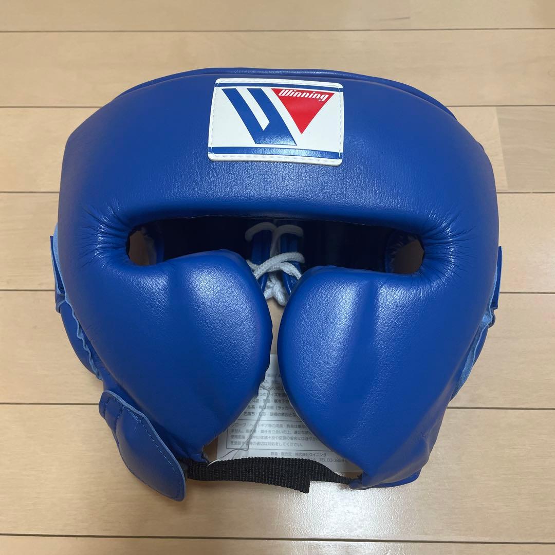 新品未使用 ウイニング ヘッドギア ブルー Lサイズ FG-2900 ウイニング(WINNING) ボクシング ヘッドギア フェイスガードタイプ