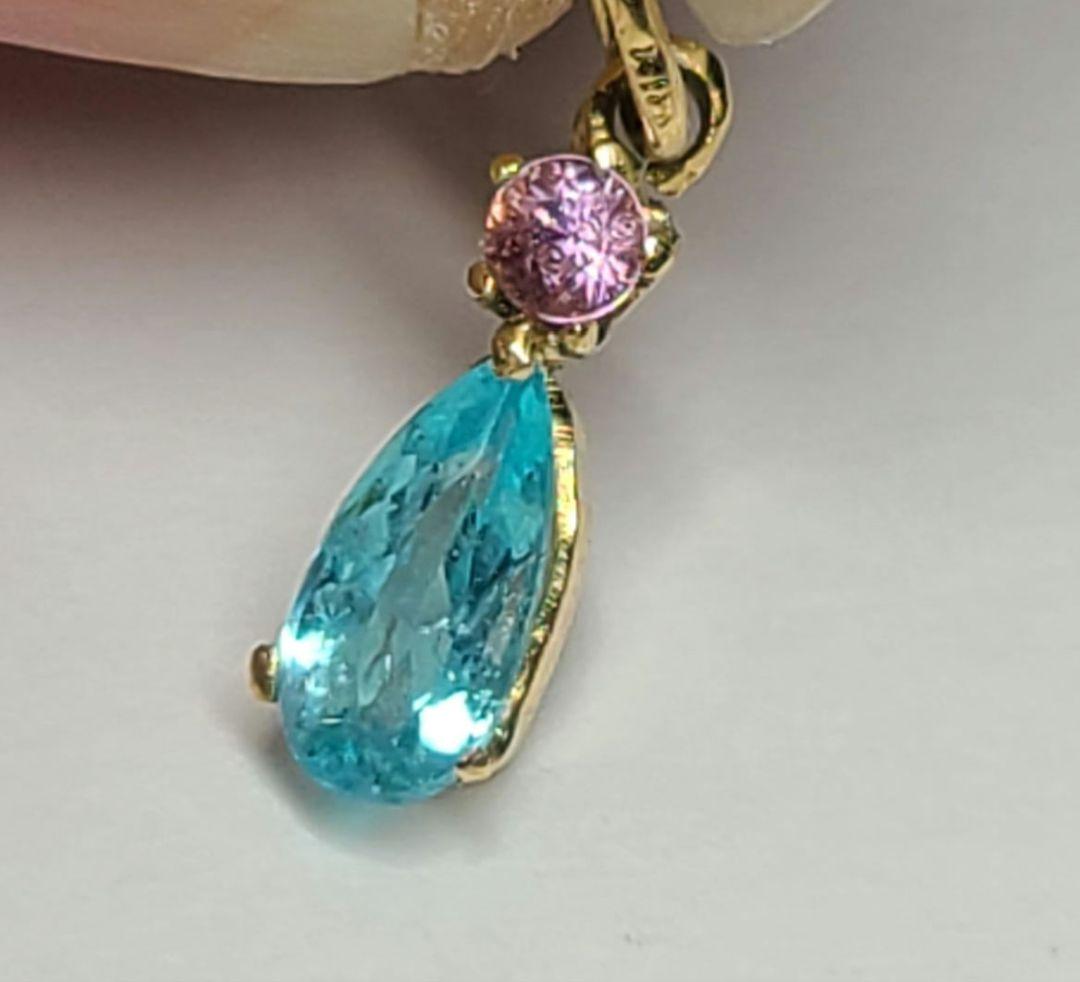 専用ページ☆バターリャパライバトルマリン&パパラチペンダントトップ