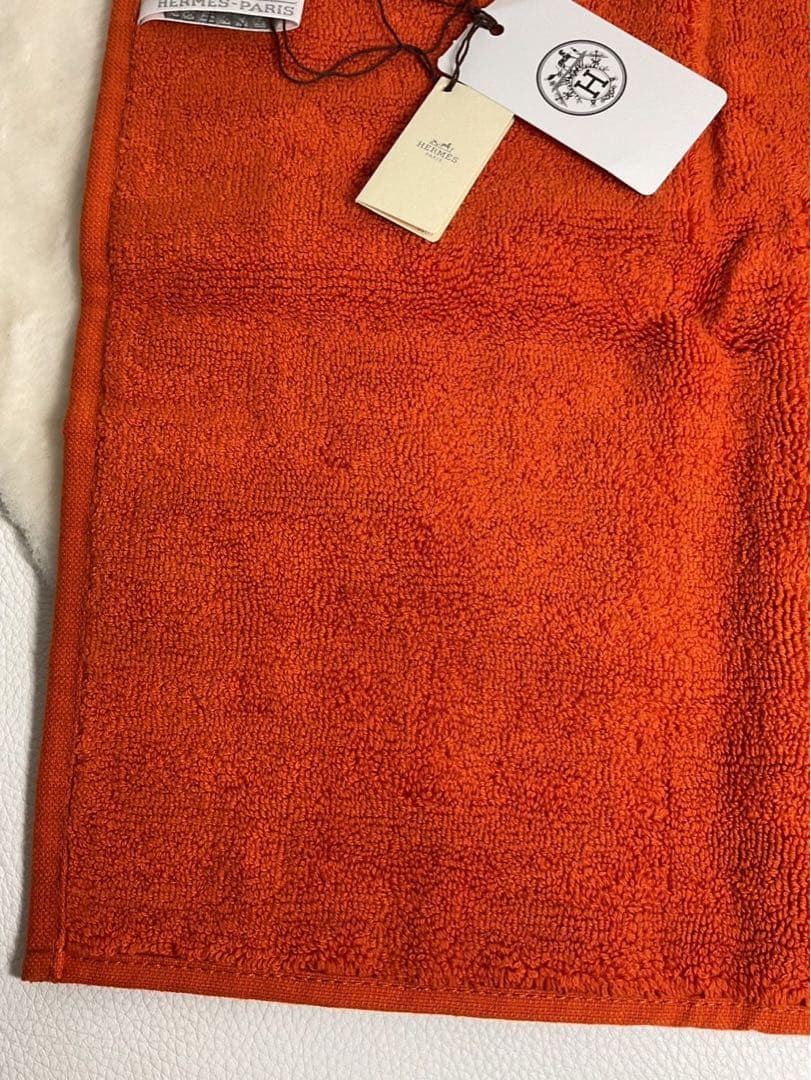 オレンジ パターンタオル 箱付き タオル・バス用品