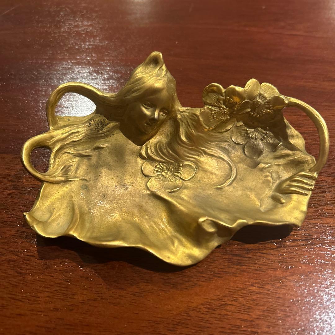 アール・ヌーヴォー アンティーク ブロンズプレート