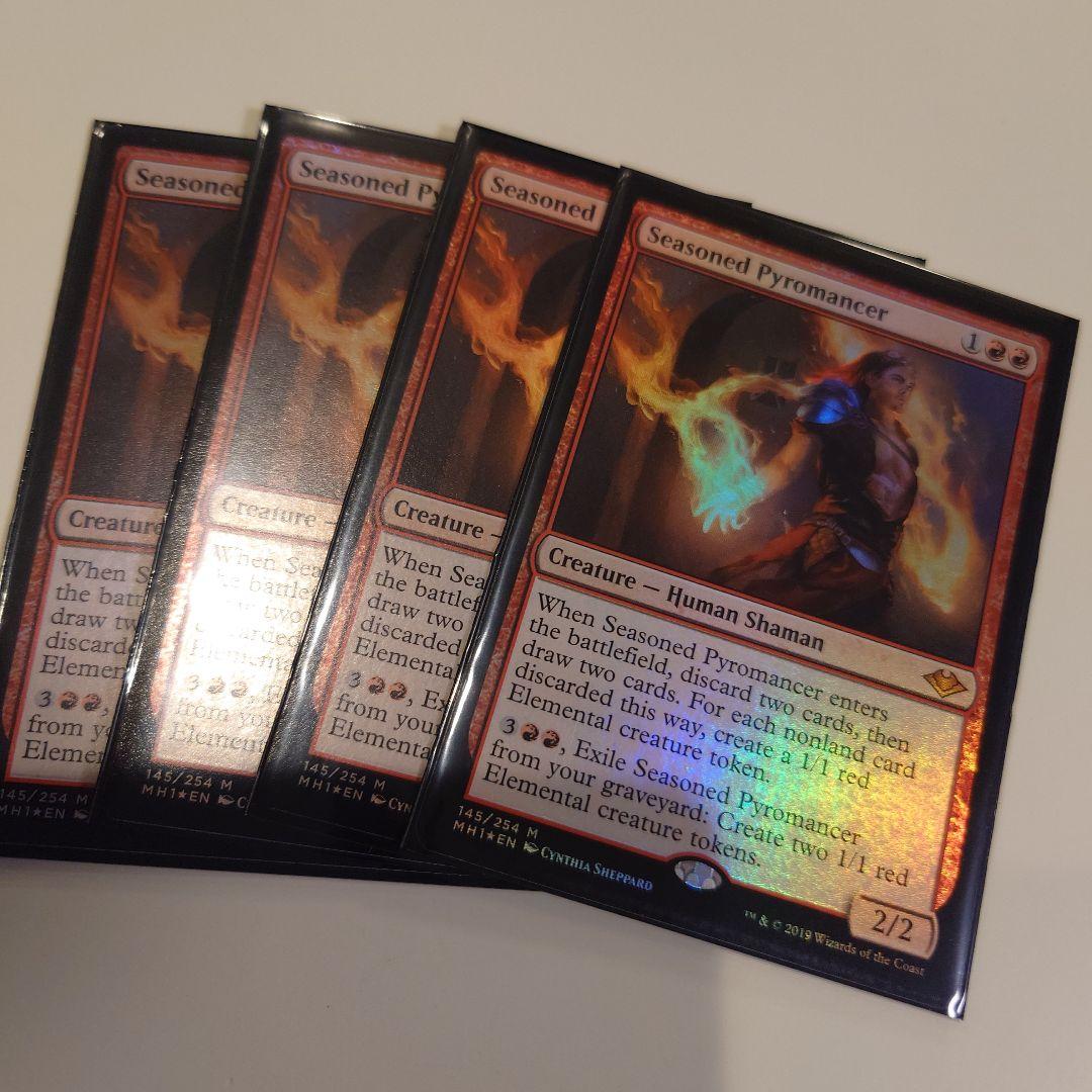 MTG 日本語4枚セット歴戦の紅蓮術師foil MH1