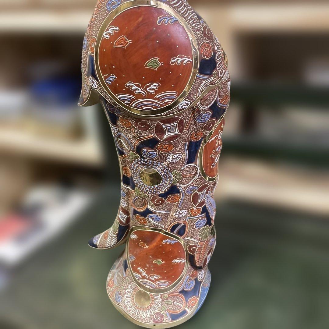 石川県九谷焼観音像　陶器製 女性像 装飾品　伝統工芸品　日本美術　金彩