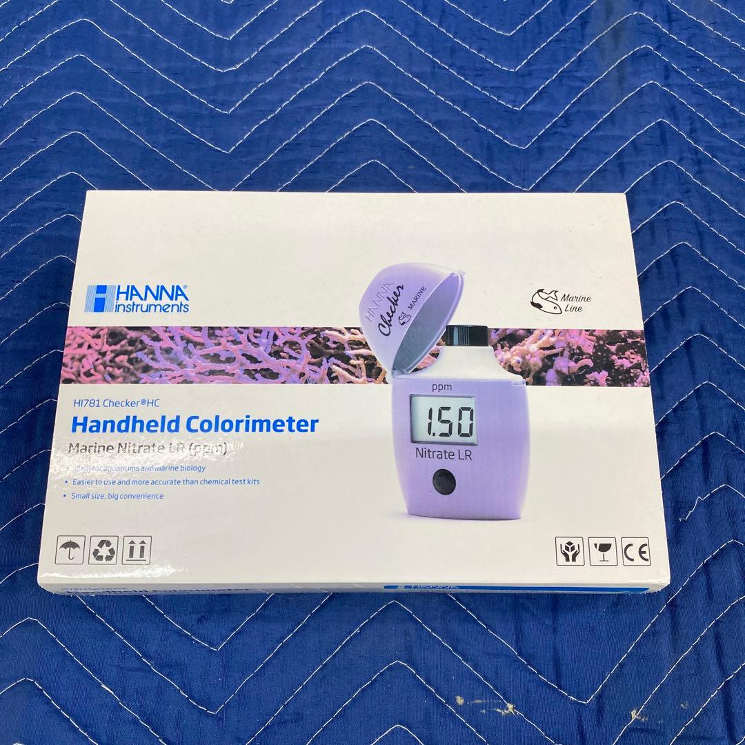 新品未使用　ハンナ　HI781 低濃度　硝酸塩　新品予備試薬25回分付き ☆海水用／低濃度硝酸塩チェッカー HI 781（0.00～5.00 ppm）【試薬25