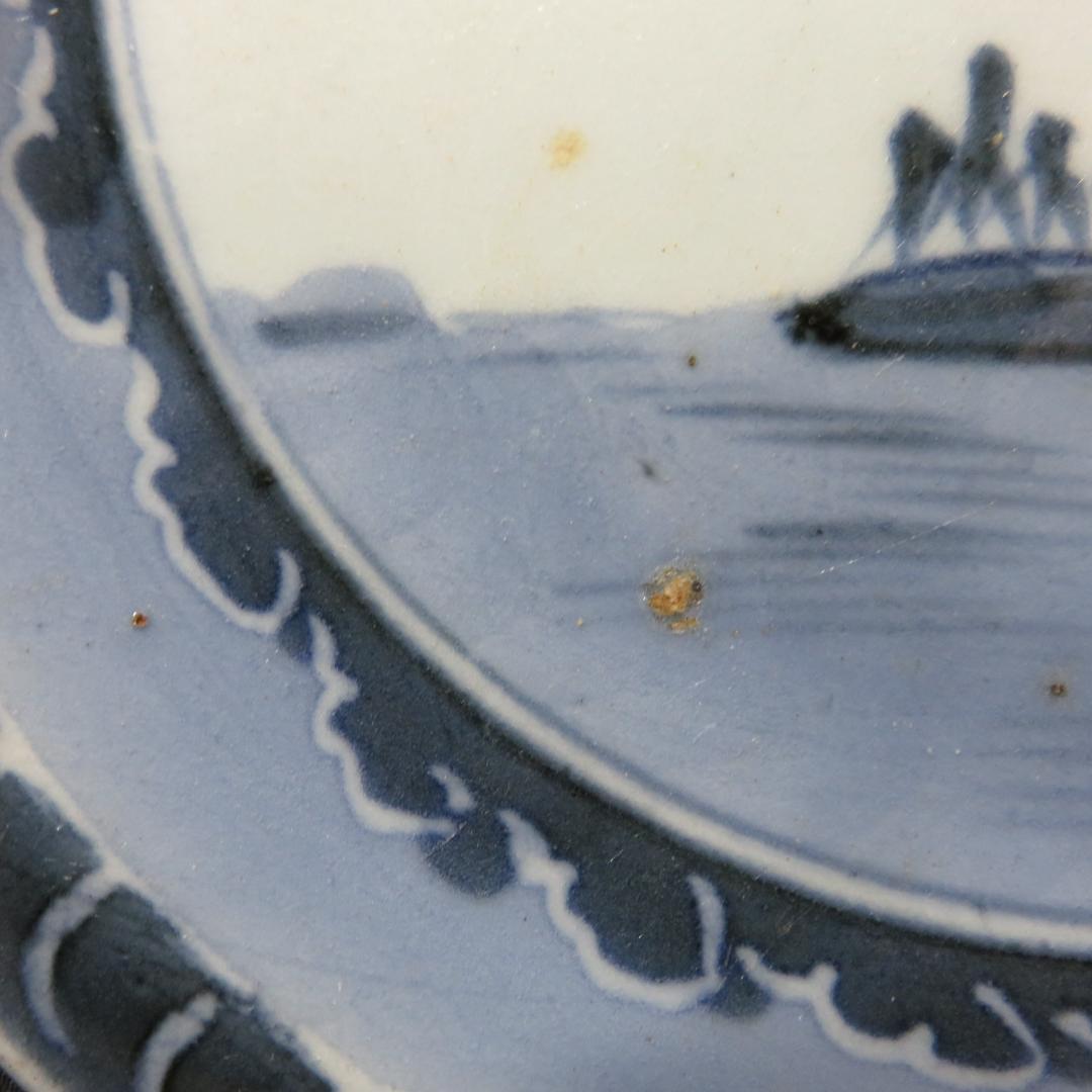 皿 5枚 古伊万里 染付 山水 江戸 窯傷 家屋 船 - メルカリ