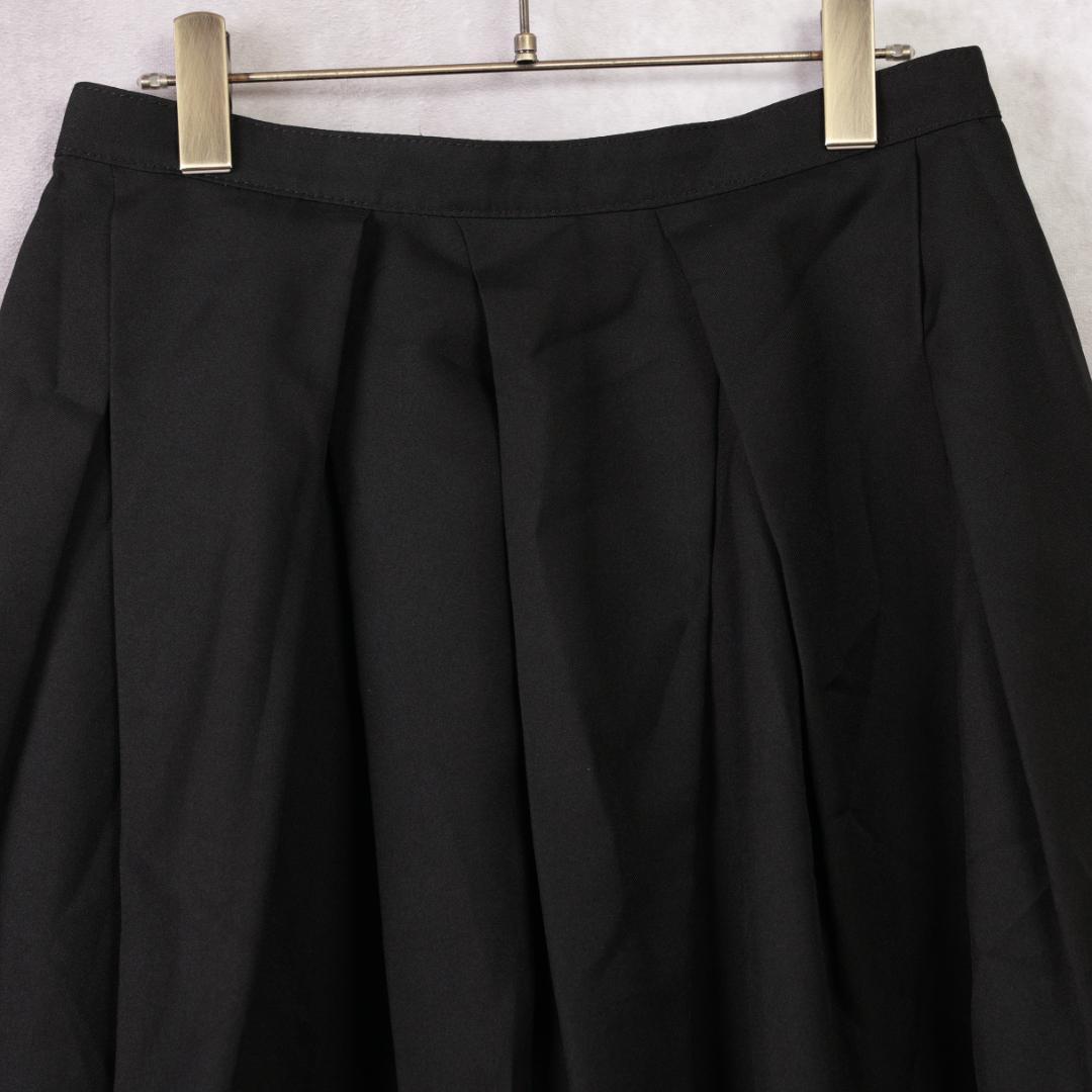 COMME des GARCONS　膝丈タックフレアスカート　ブラック