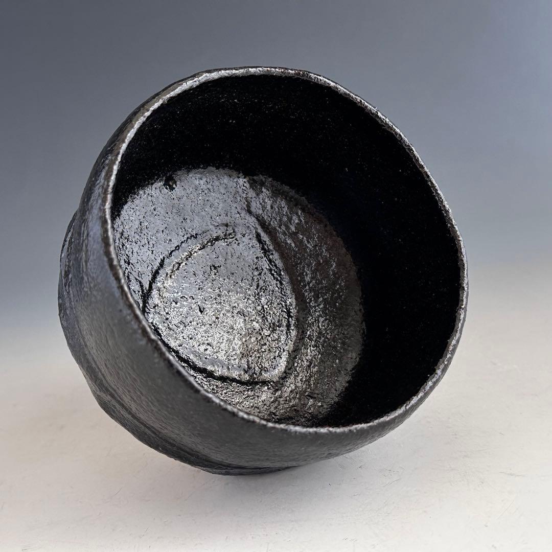 茶道具黒楽茶碗二代小川長楽共箱古希記念楽焼京都濃茶茶会茶事