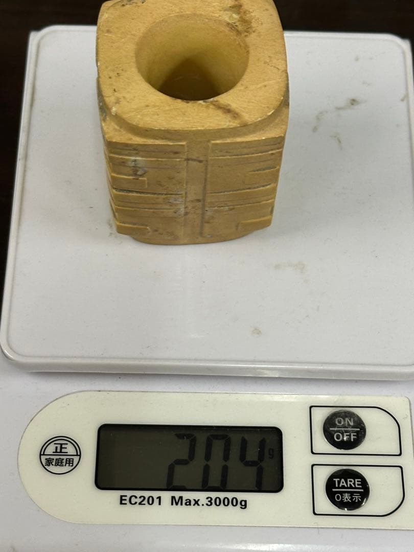 中國古砡石 古砡琮 砡置物 玉製物 時代物 中國古美術 唐物 高 5.5cm