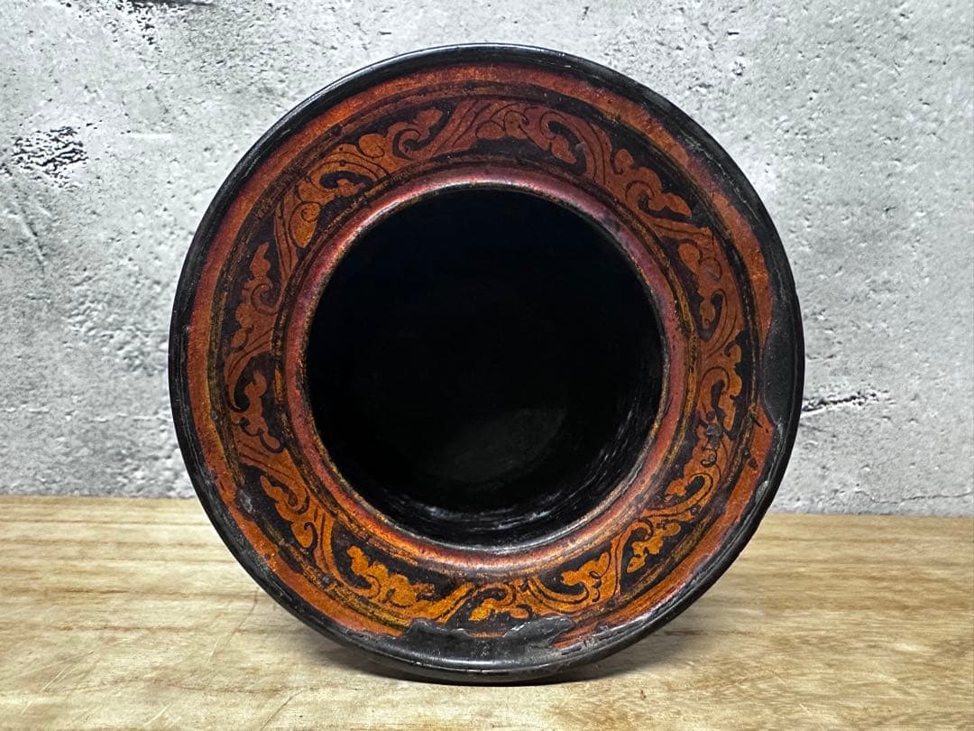 漆　筆筒　書道　文房具　中国美術　骨董品　アンティーク