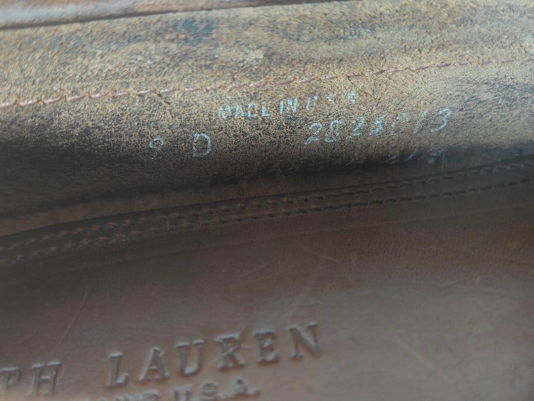 【Vintage】USA製 RALPH LAUREN　モカシンシューズ　高級革靴