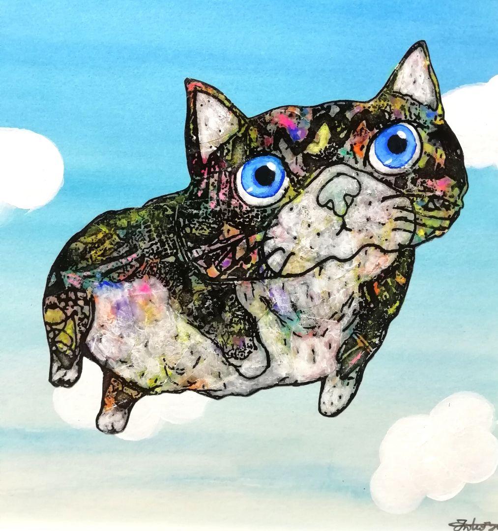 修正作品　プカプカ猫