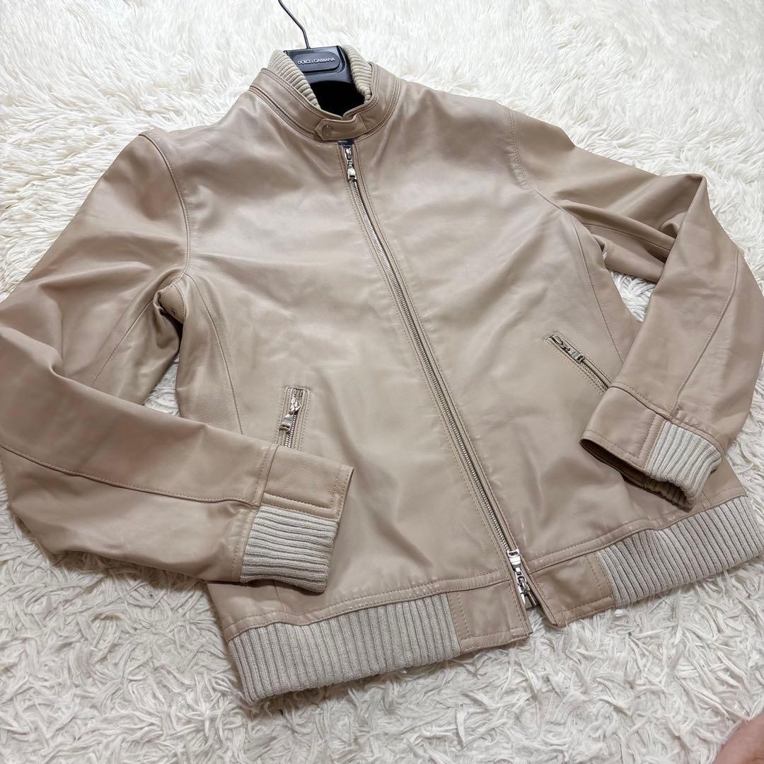 希少 XLサイズ LOVELESS ライダースジャケット ラムレザー 裏地柄の