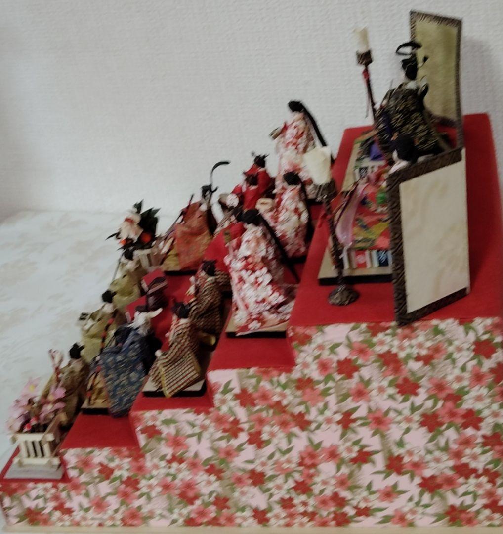 「職人技 」和紙製 雛人形　五段飾り　千代紙　コンパクト　雛飾り ひな祭り