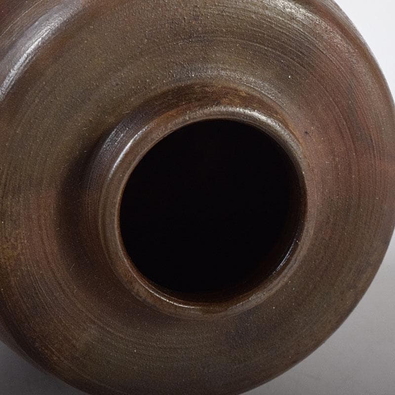 茶道具 備前焼 小西陶古作 茶入 正絹古代名物裂仕覆付 共箱 V 7637