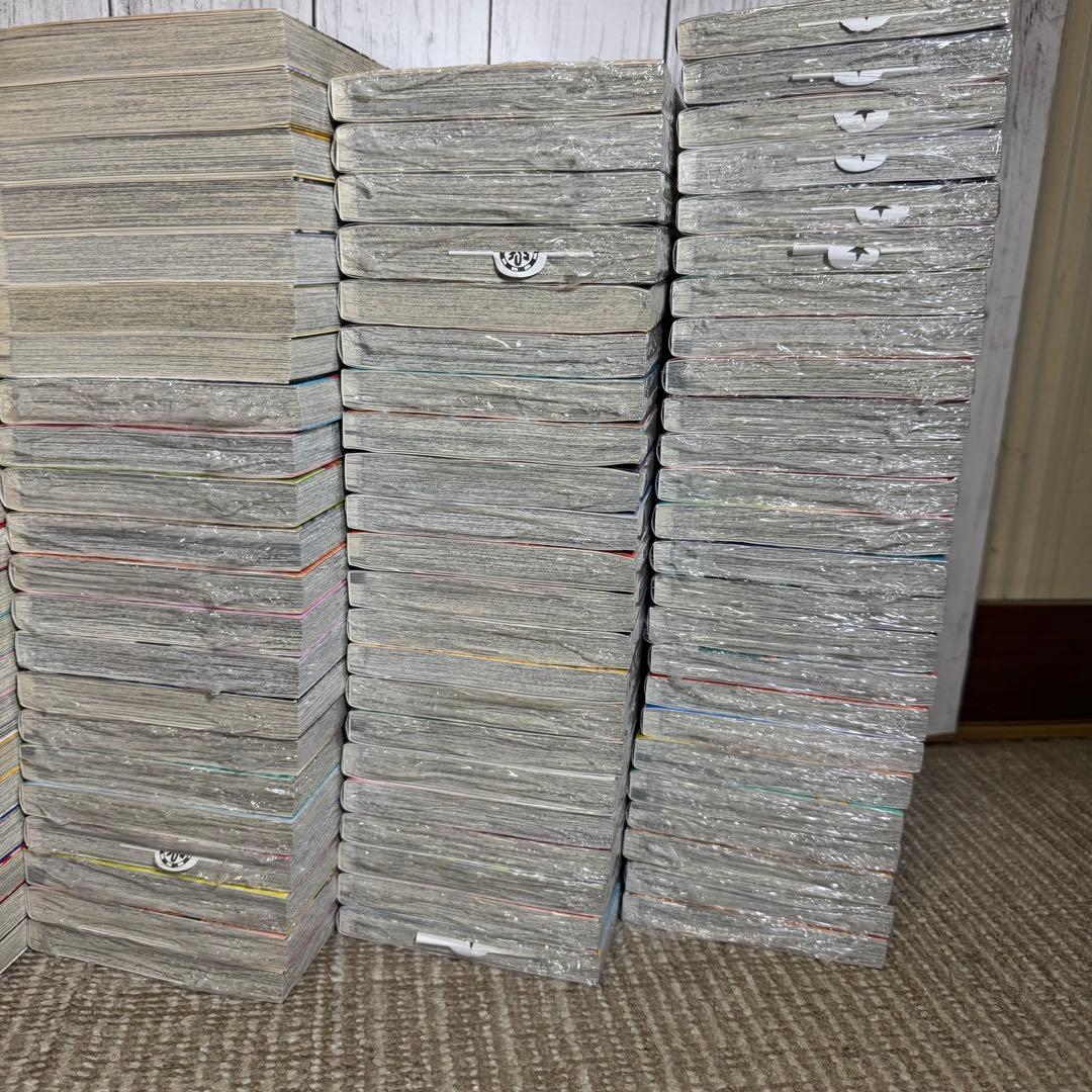 全巻初版 ワンピース1巻～113巻 ●帯、冊子、はがき●全巻セット ●半分新品●