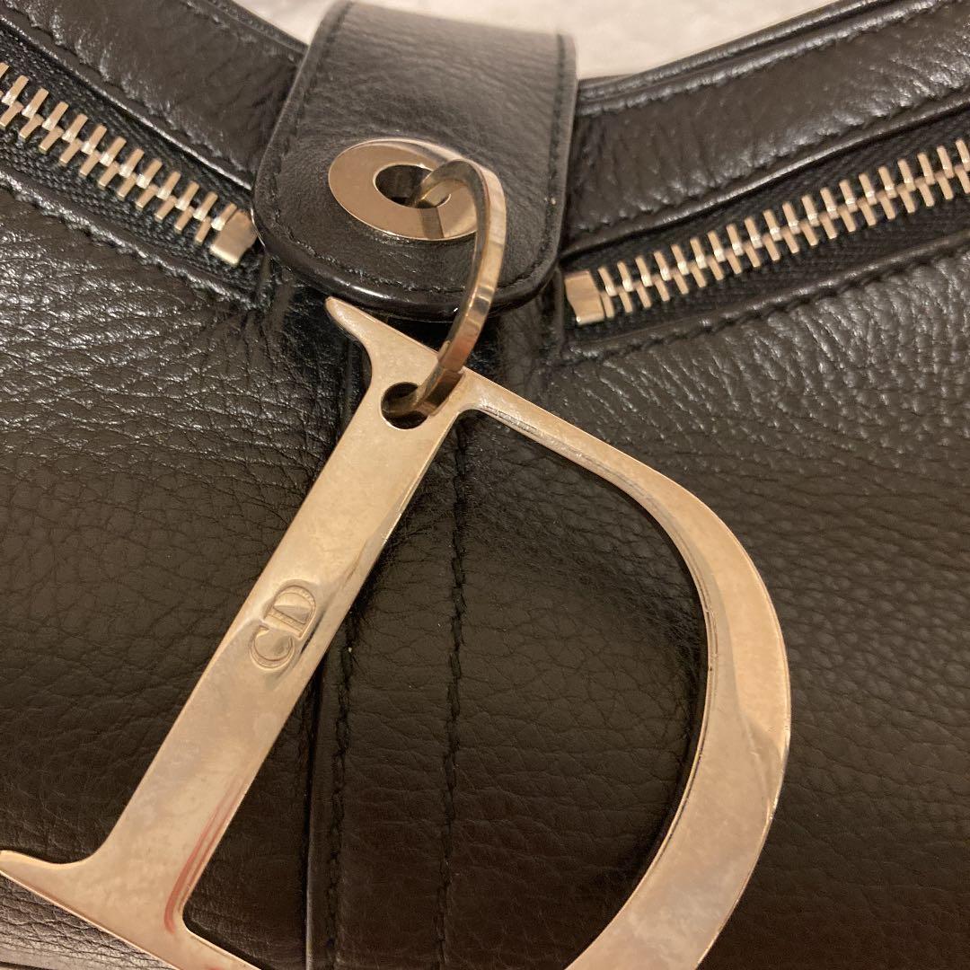クリスチャン ディオール ロゴ　バック　黒　エルメス　プラダ　セリーヌ　本物