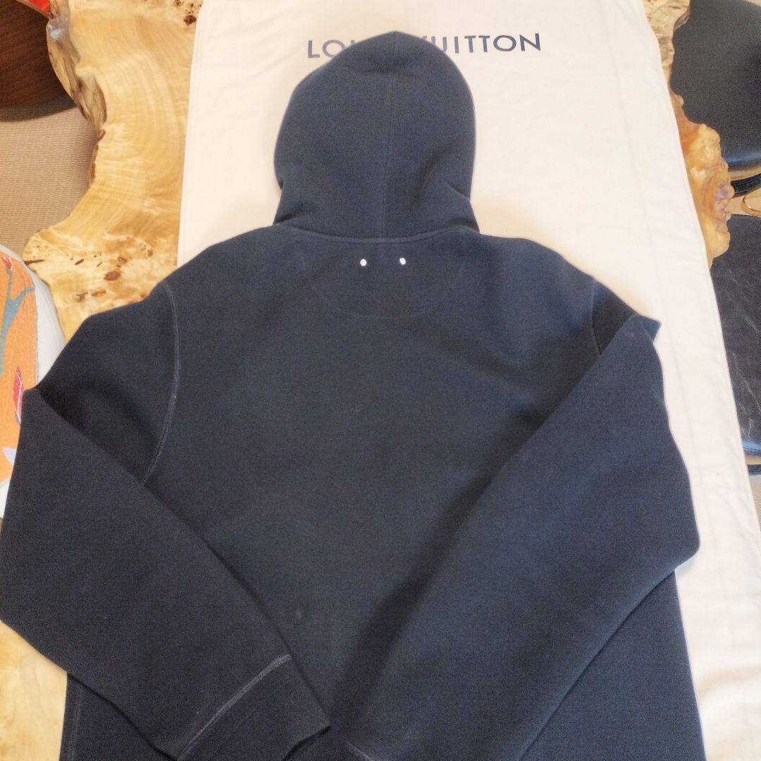 LOUIS VUITTON ジップアップパーカー シルバー金具 LVロゴ メンズ
