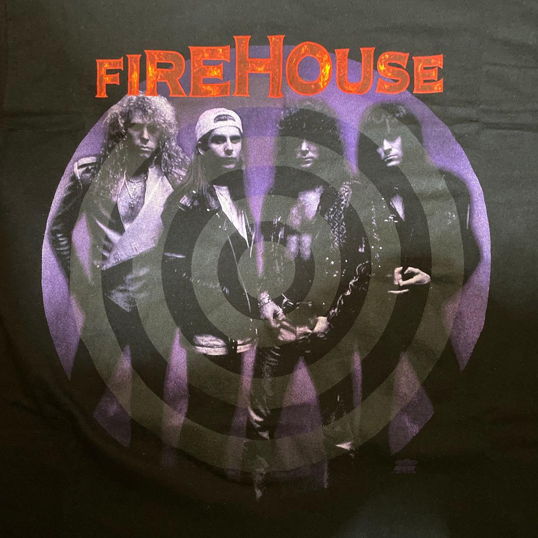 FIREHOUSE Tシャツ ロックT ビンテージTレトロ Hanes Lサイズ