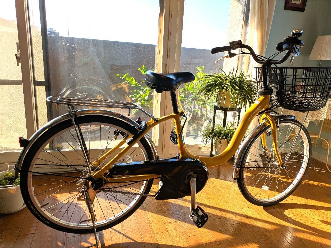電動アシスト自転車 シティタイプ イエロー