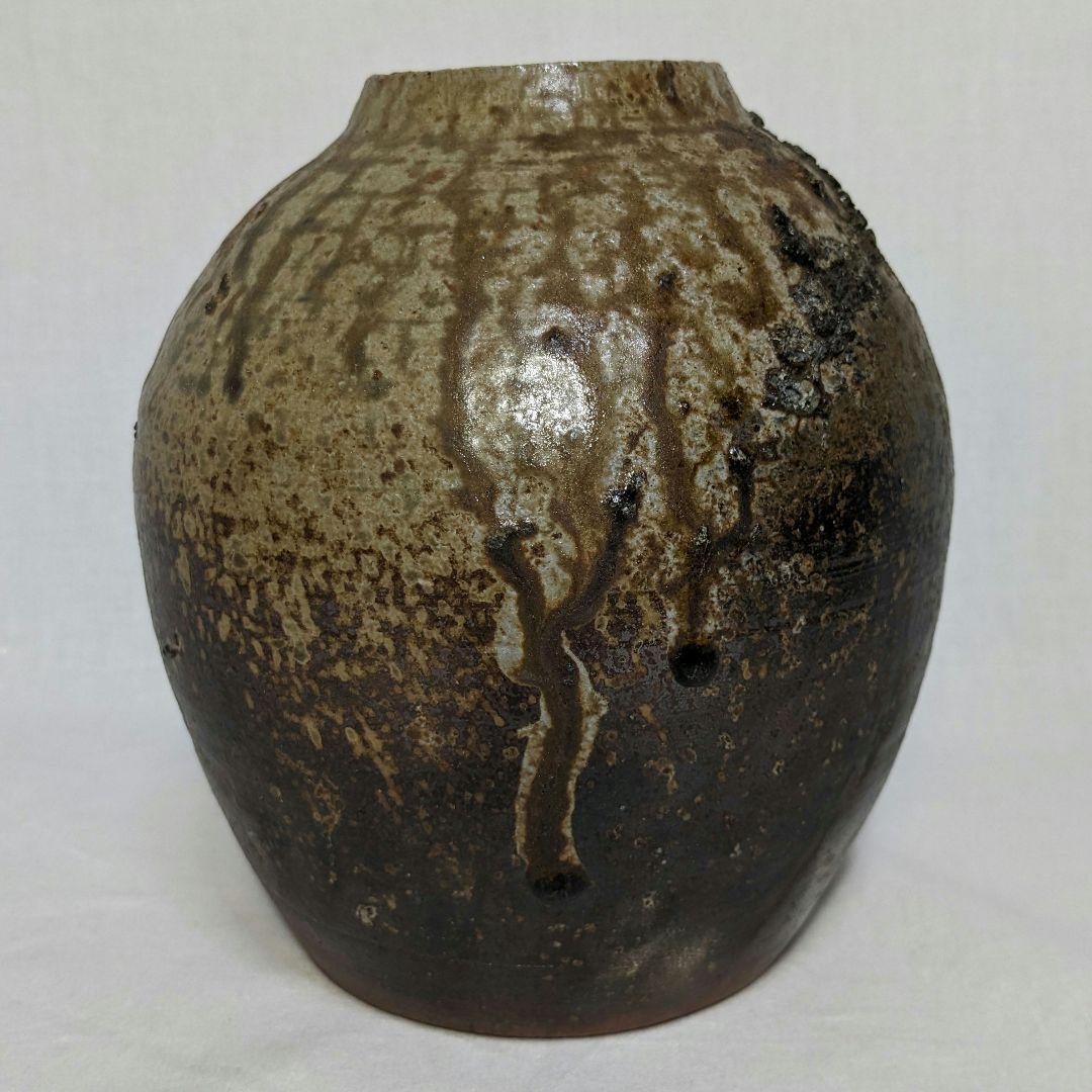 岡山県重要無形文化財 浦上善次 備前焼 壷花入 共箱 花瓶 壺 工芸品