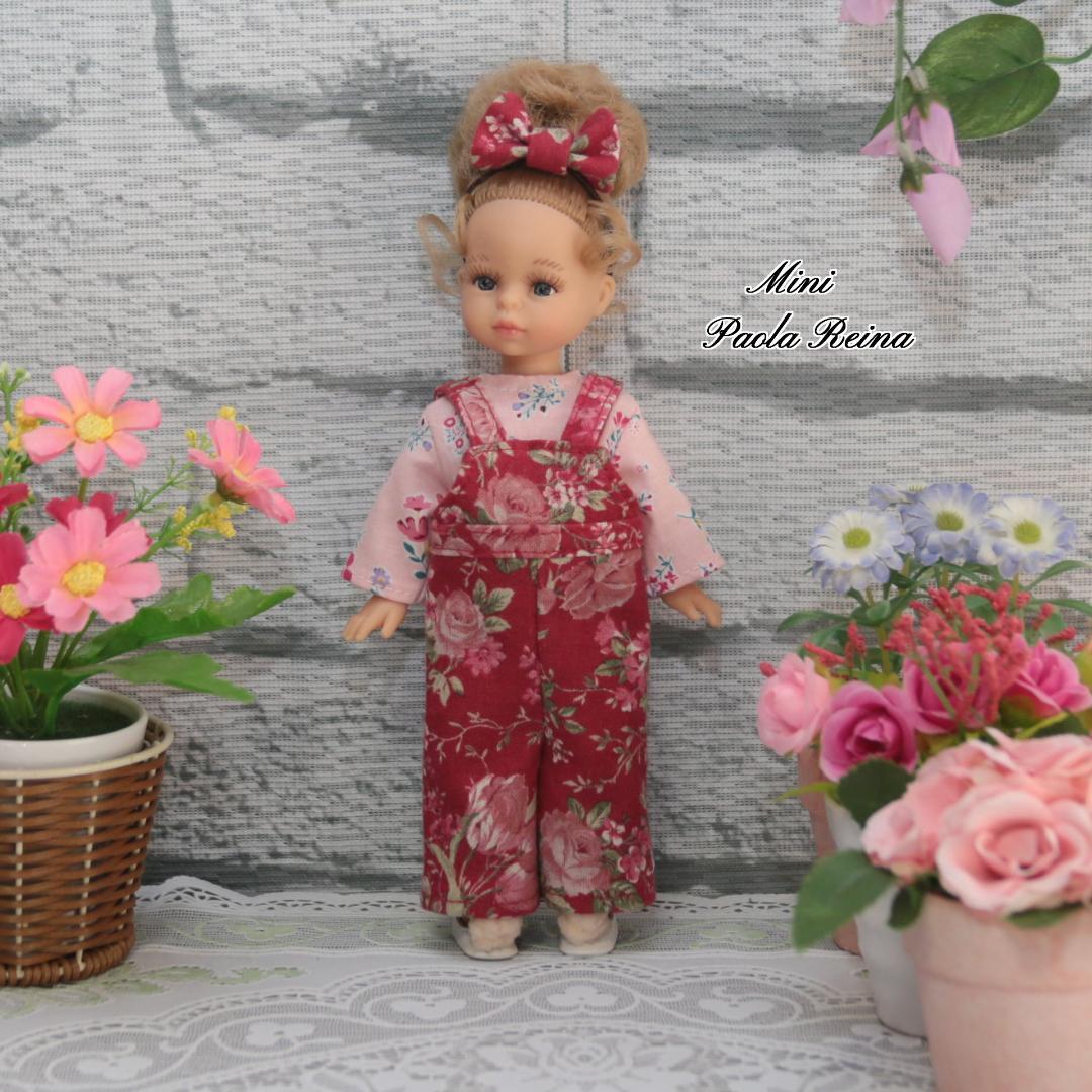 ミニ パオラレイナ服♪ミニパオラドール服 レッドローズサロペット