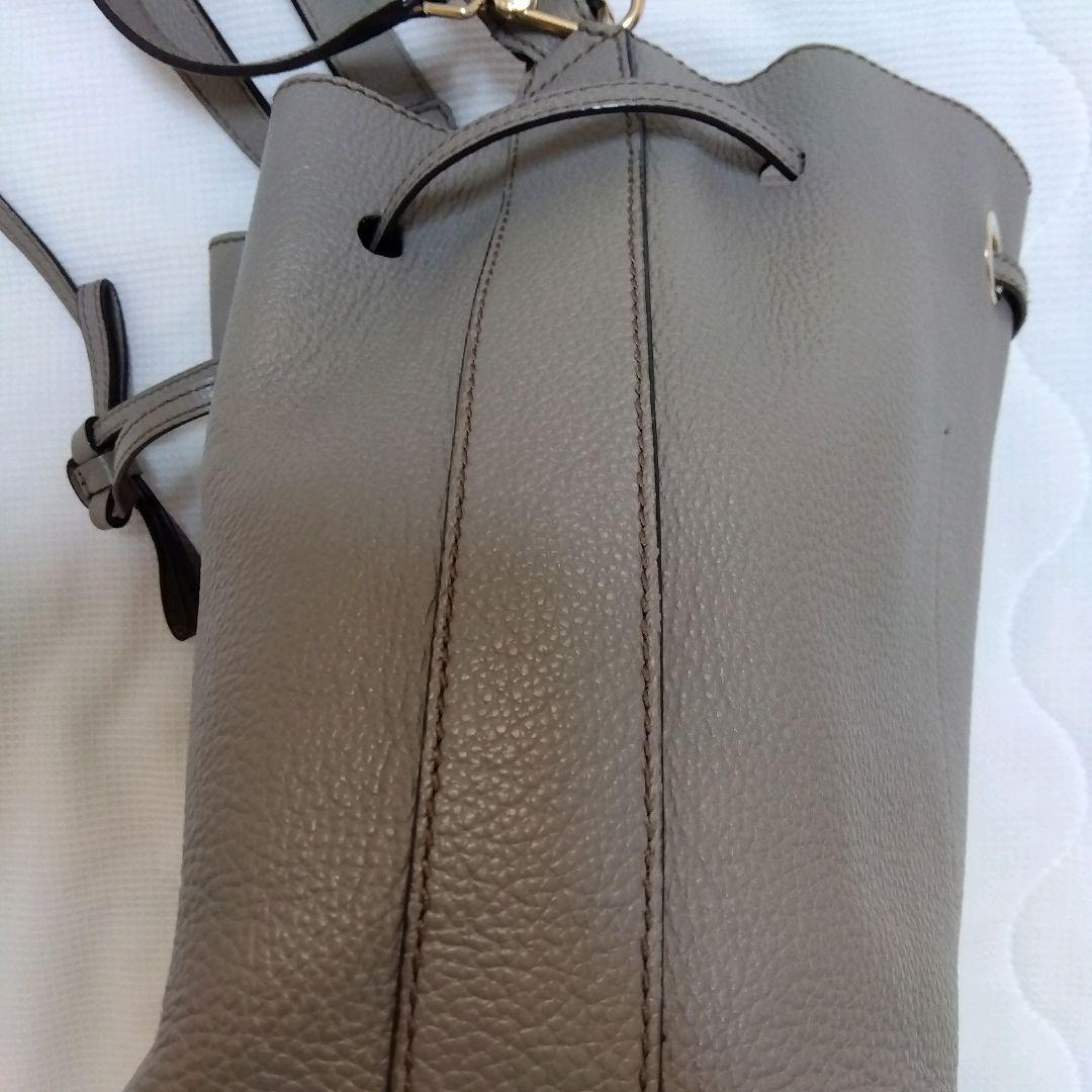 【極美品】FURLA コスタンザ 巾着 ショルダーバッグ グレージュ2WAY