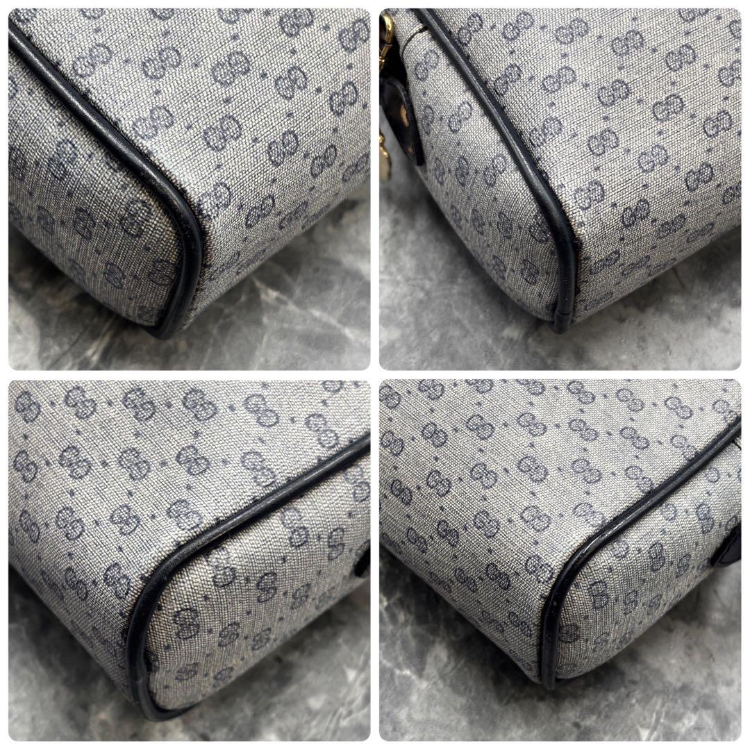 ✨美品✨GUCCI GG ショルダーバッグ ネイビー ロゴ ゴールド金具