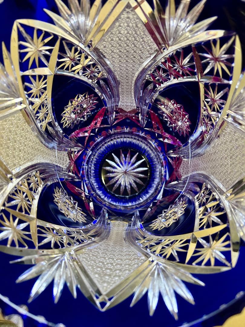 ドイツ クリスタルガラス花瓶 色披 大型 高さ約40cmの通販はau PAY