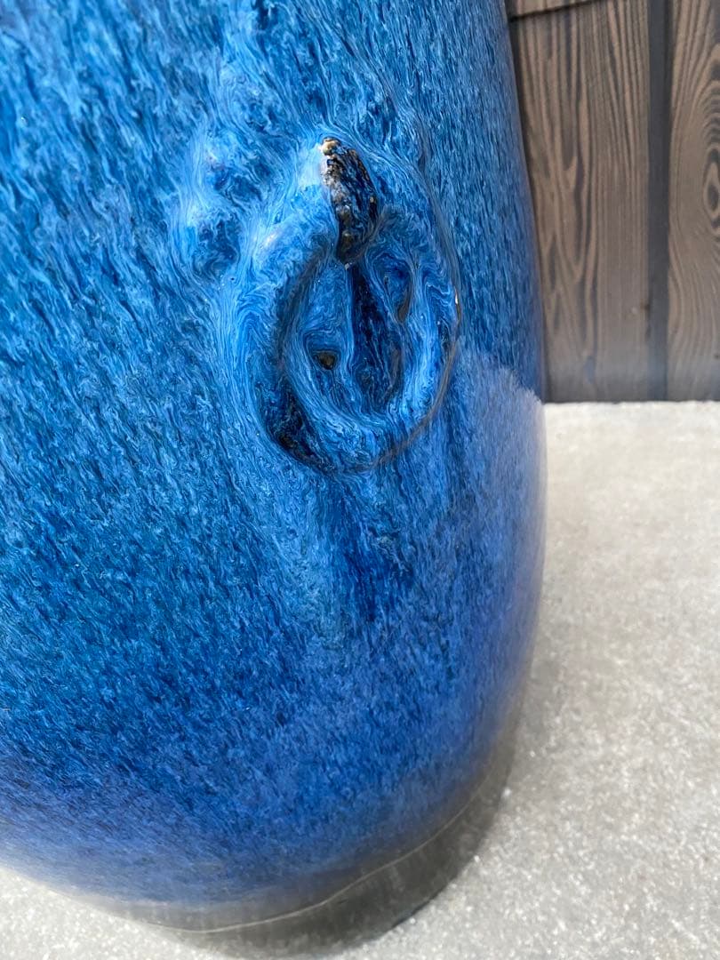 特大 火鉢 壺 海鼠釉薬 植木鉢 傘立て 花瓶