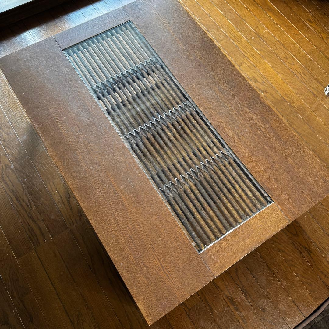 ゆうちゃん様専用】木製ガラストップ アジアンテイスト こたつテーブル