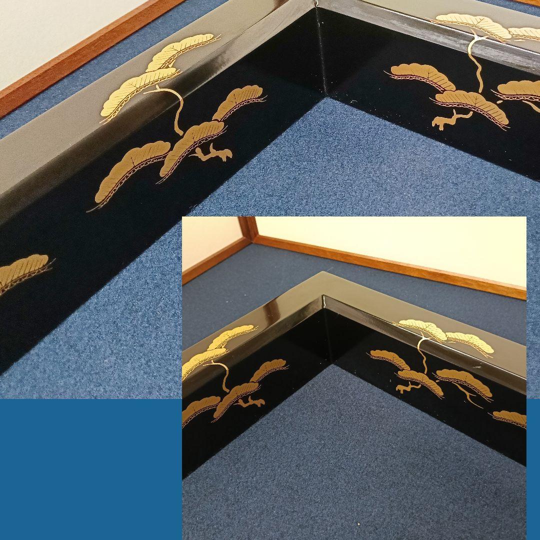 AO39 炉縁 蒔絵 老松図 松 木製 漆塗り 紙箱入 茶道具 - メルカリ