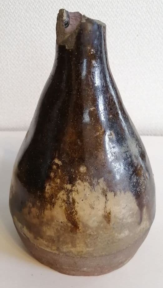 古唐津 飴釉徳利(首欠け)