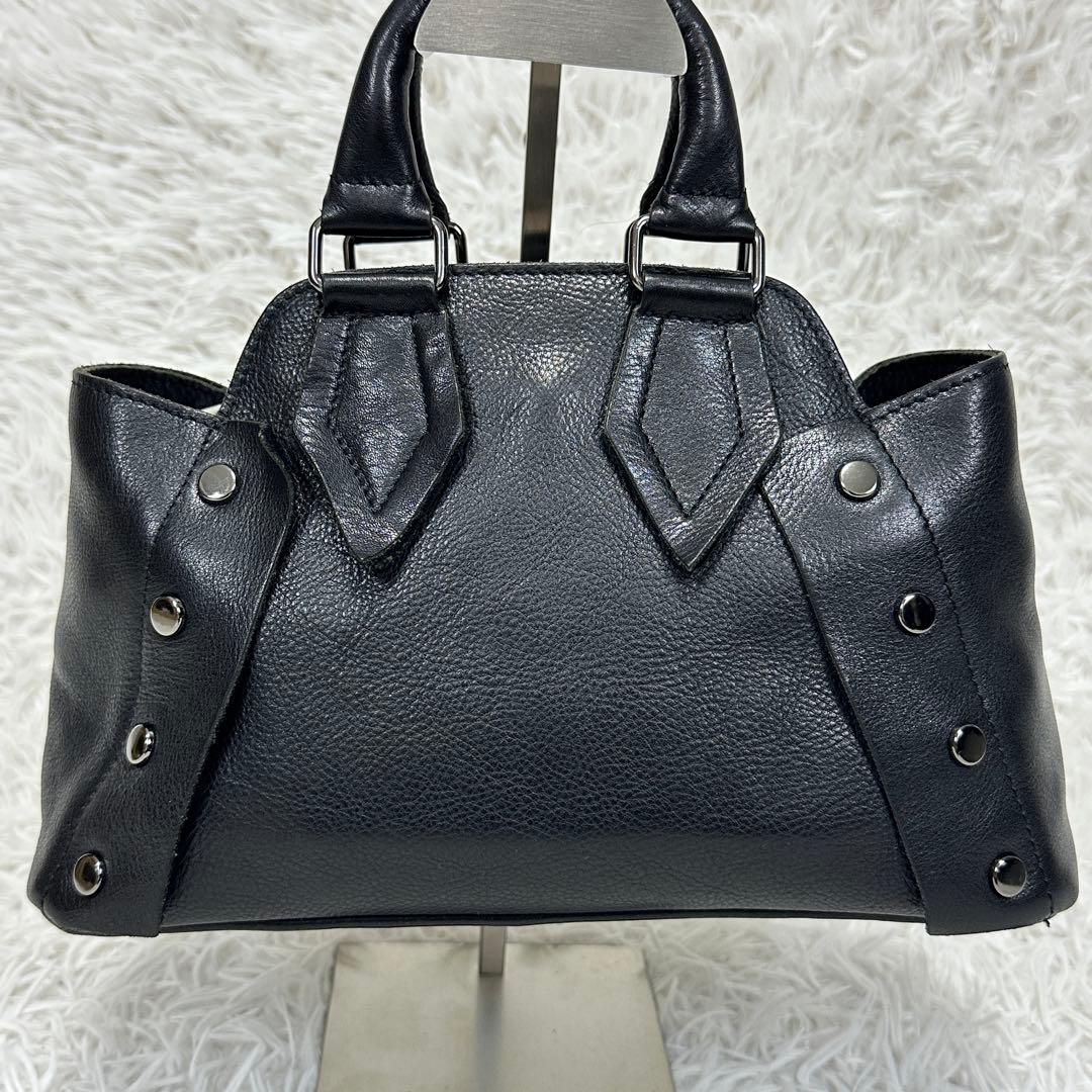 【ヴィヴィアンウエストウッド】ヌーロック オーブ ハンドバッグ スタッズ レザー