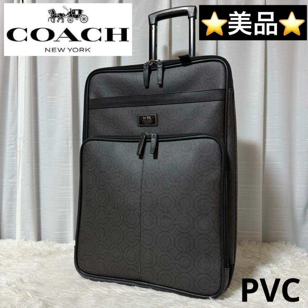 ⭐️美品⭐️ コーチ 77135 オプアート PVC レザー キャリーケース