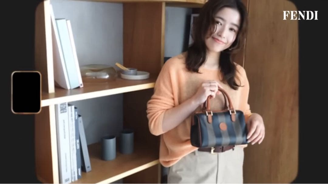 FENDI ペカン柄 ミニボストン