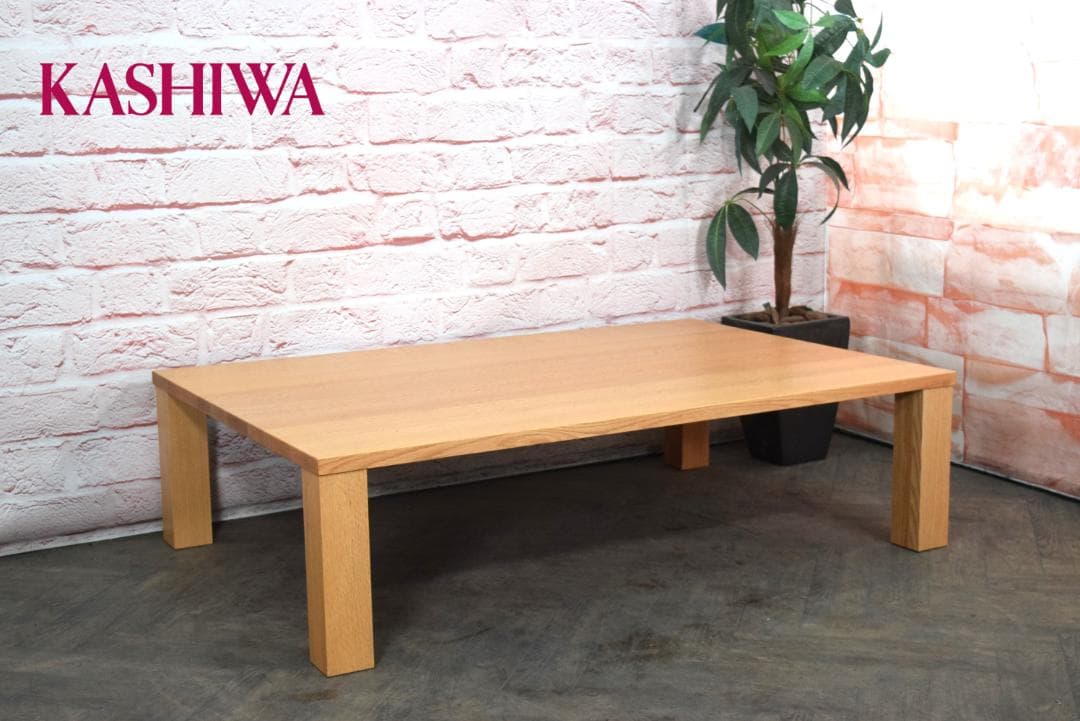 極美品 使用1週間 木製 オーク集成材 ローテーブル 極美品 使用