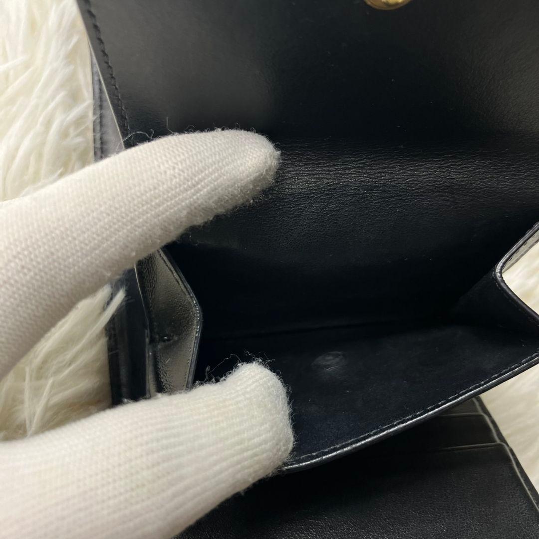 美品 セリーヌ 折り財布 トリオンフ フラップ スモールウォレット