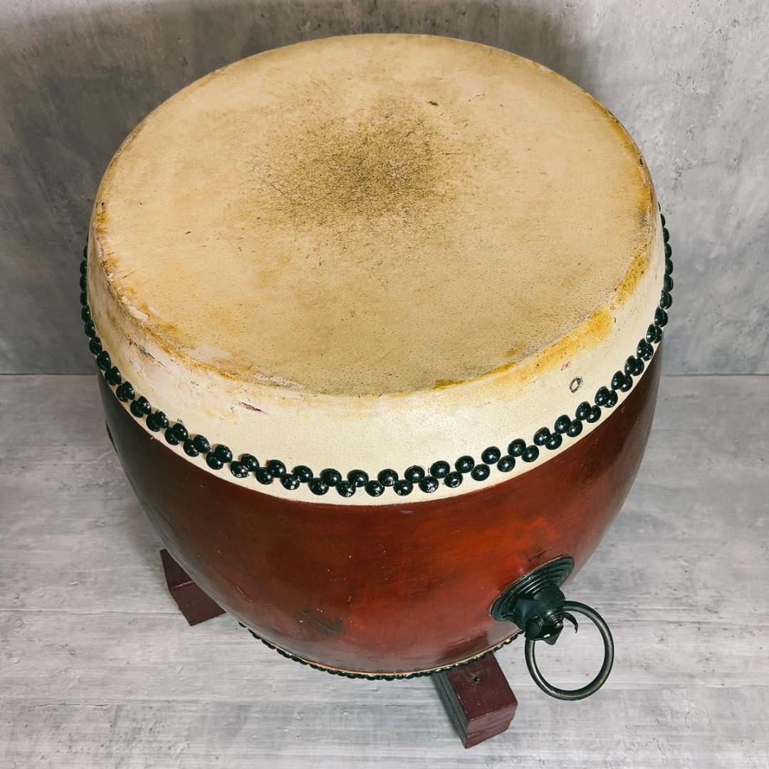 和太鼓 和楽器 長胴太鼓 面太鼓 祭り 昭和レトロ 盆踊り大会 1寸