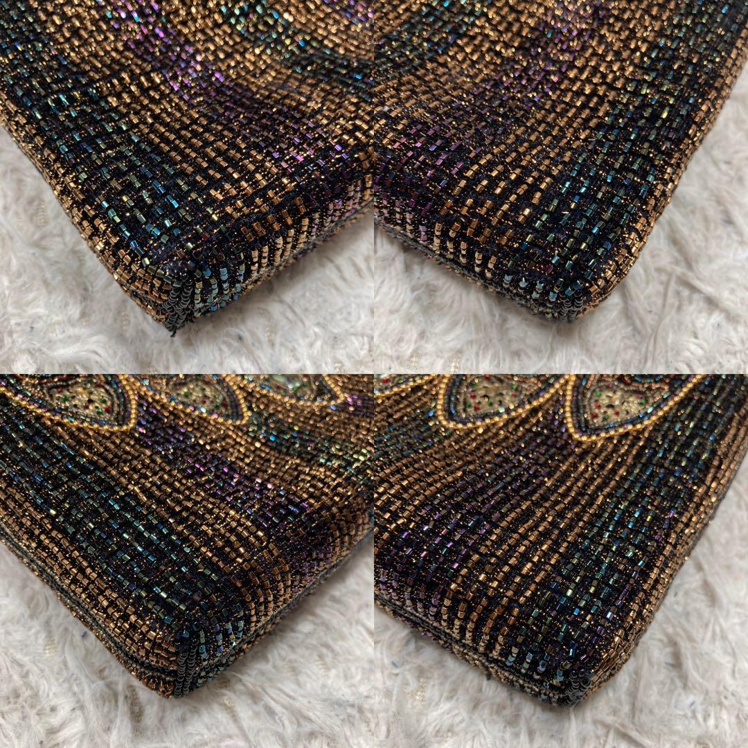 極美品 入手困難！ロロピアーナ ハンドバッグ ビーズ 宝石装飾 マルチカラー